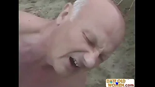 Old Mature Clip Like it Outside